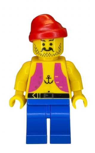 Pirate Anchor Light Purple Vest, Blue Legs, Red Bandana (Reissue), pi013new Minifigure LEGO®