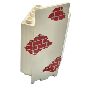 Panel 3x3x6 Corner Wall with Red Bricks Scattered Pattern, Part# 2345pb02 Part United Brick Co® White Very Good
