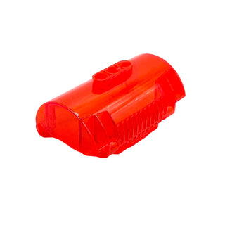 Cylinder Half 3 x 5 x 8 with Pin Holes, Part# 15361 Part LEGO® Trans-Neon Orange Very Good