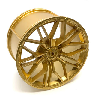Wheel 62.3mm D. x 42mm Technic Racing Large with 10 'Y' Spokes, Part# 68577 Part LEGO® Metallic Gold Very Good