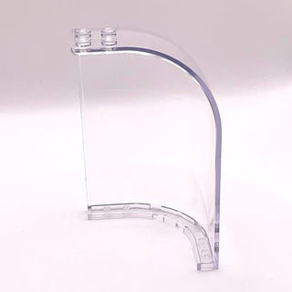 Panel 6x6x9 Corner Convex with Curved Top, Part# 6002 Part LEGO® Trans-Clear Very Good