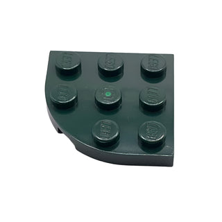 Plate, Round Corner 3x3, Part# 30357 Part LEGO® Dark Green