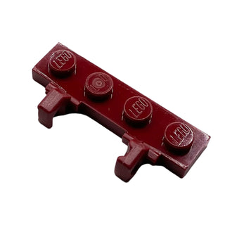 Hinge Plate 1 x 4 Locking Dual 1 Finger on Side, Part# 44568 Part LEGO® Dark Red