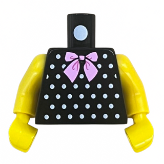 Torso with Bright Pink Bow and White Polka Dots Pattern (BAM), Part# 973pb3840c01