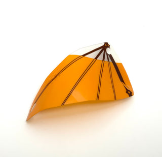 Plastic Triangle 6x12 Wing with Brown Spars and Orange Cloth Pattern, Part# x66px15 Part LEGO® Very Good  