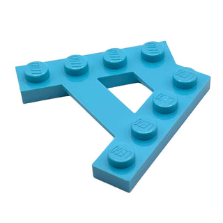 Wedge, Plate A-Shape with 2 Rows of 4-Studs, Part# 15706 Part LEGO® Medium Azure