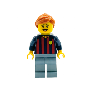 Soccer Fan - FC Barcelona w/ Medium Blue Legs, soc146 Minifigure LEGO®