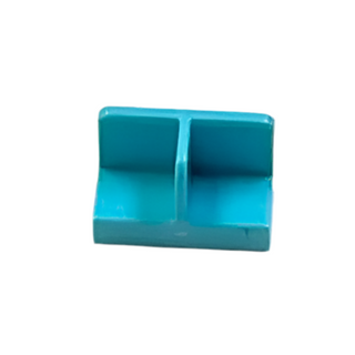 Panel 1x2x1 with Rounded Corners and Center Divider (Minifigure Stand), Part# 93095 Part LEGO® Medium Azure  