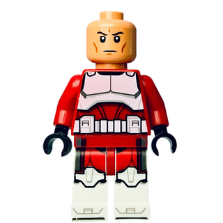 Clone Trooper Commander Fox, Coruscant Guard (Phase 2) - Dark Bluish Gray Visor, Printed Legs, sw1304 Minifigure LEGO®