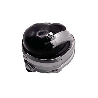 Minifigure, Headgear Ninjago Wrap with Silver Cyborg Eyepiece with One Red Dot on Top without Silver Outline Pattern, Part# 15616pb01 Part LEGO®