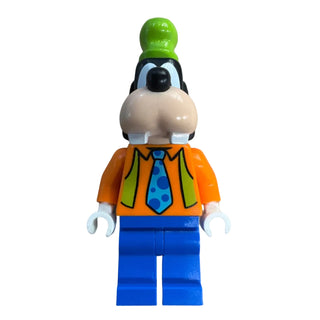 Goofy - Orange Shirt, Lime Vest, Tie with Blue Polka Dots, dis076 - LEGO® Disney Minifigure LEGO®