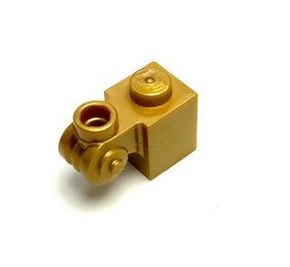 Brick, Modified 1x1 with Scroll with Hollow Stud, Part# 20310 Part LEGO® Metallic Gold  