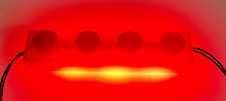 1x4 LED Light Up Plate, DIY System, Reconnectable, LB1x4-LA Custom Parts United Brick Co® Red/Red