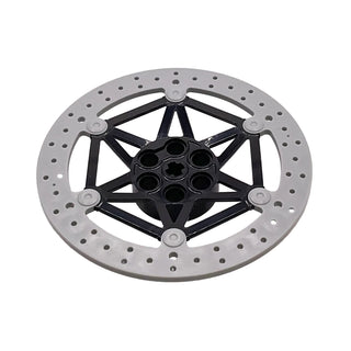 Technic, Steering Brake Disk 8 x 8 with Black Center Pattern, Part# 71711pb01 Part LEGO® Light Bluish Gray