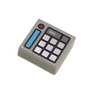 Tile 1 x 1 Decorated with Calculator Pattern, Part# 3070pb174