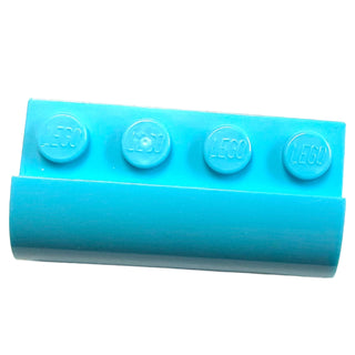 Slope, Curved 2 x 4 x 1 1/3 with 4 Recessed Studs, Part# 6081 Part LEGO® Medium Azure