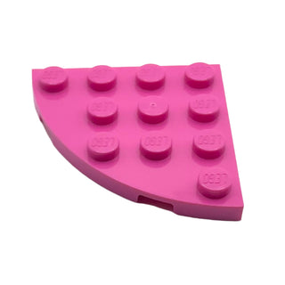 Plate Round Corner 4x4, Part# 30565 Part LEGO® Dark Pink