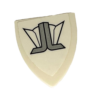 Shield Triangular Short with Justice League Logo Pattern (Sticker), LEGO® Minifigure Shield, Part# 3846pb038