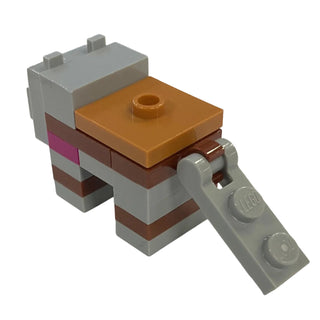 Minecraft Wolf, Tamed, Medium Nougat and Reddish Brown Fur - Brick Built, minewolf09 - LEGO® Minecraft Minifigure LEGO®