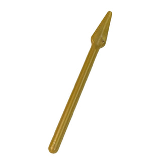 Minifigure Weapon, Pike/Spear Handle with Round End, Part# 4497 Part LEGO® Pearl Gold
