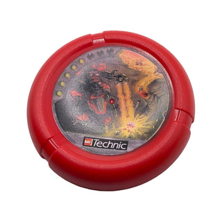 Throwing Disk with Throwbot Torch / Slizer Fire 5 Pips, Logo, and Robot and Lava Trench Pattern, Part# 32171pb010