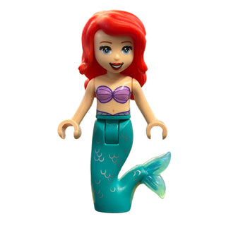 Ariel- Medium Lavender Shell Bra Top, Dark Turquoise Tail, dp189