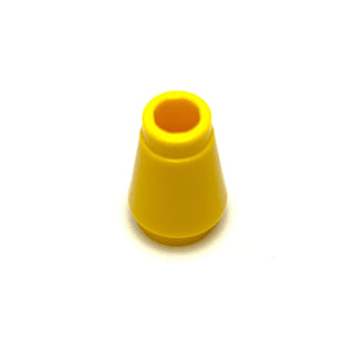 Cone 1x1 with Top Groove, Part# 4589b Part LEGO® Yellow  