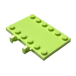 Hinge Plate 4 x 6 Locking Dual 1 Finger on Side, Part# 65133 Part LEGO® Yellowish Green