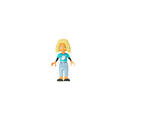 Nova - Dark Turquoise Shirt, Sand Blue Trousers with Cuffs, Black Shoes, frnd596 Minifigure LEGO®   