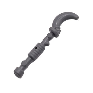 Minifigure, Utensil Scepter with Hook End (Moon Stick), Part# 94158e Part LEGO® Dark Bluish Gray Very Good