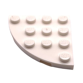 Plate Round Corner 4x4, Part# 30565 Part LEGO® White