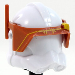 Detail Dark Orange Visor Style- CAC Custom Headgear Accessory Clone Army Customs Yellow  