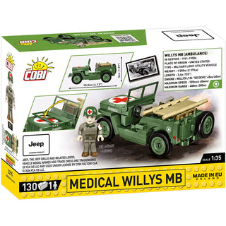 JEEP Medical MB Vehicle, WWII: COBI Set #2295 Building Kit Cobi Toys