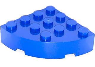 Brick Round Corner 4x4 Full Brick, Part# 2577 Part LEGO® Blue  