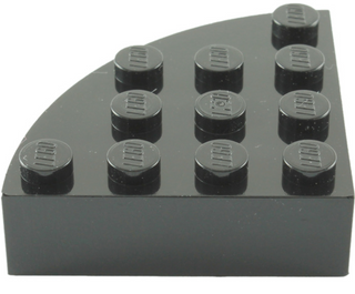 Brick Round Corner 4x4 Full Brick, Part# 2577 Part LEGO® Black  