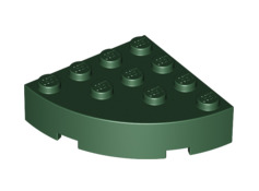 Brick Round Corner 4x4 Full Brick, Part# 2577 Part LEGO® Dark Green  