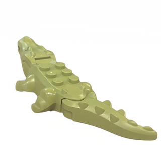 Alligator/Crocodile with Yellow Eyes and Red Technic Pin, 18904c06pb01 - LEGO® Animal Minifigure LEGO®