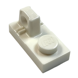 Hinge Plate 1 x 2 Locking with 1 Finger on Top, Part# 30383 Part LEGO® White