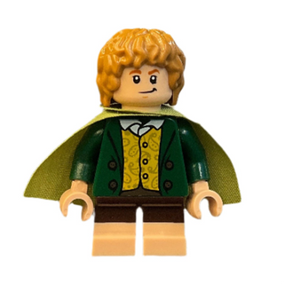 Meriadoc Brandybuck (Merry) - Dark Green Jacket, Medium Nougat Hair, lor124 Minifigure LEGO®