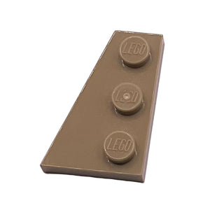 Wedge, Plate 3 x 2 Left, Part# 43723 Part LEGO® Dark Tan