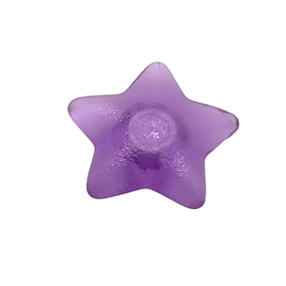 Clikits, Icon Star 2 x 2 Small with Pin, Frosted (Solid and Transparent Colors), Part# 45463 Part LEGO® Trans-Medium Purple