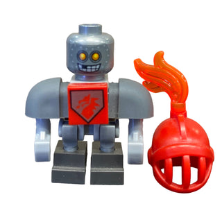 Macy Bot - Dark Bluish Gray Shoulders, Red Helmet, nex105 Minifigure LEGO®