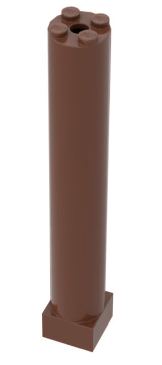 Support 2x2x11 Solid Pillar, Part# 6168c01 Part LEGO® Brown  