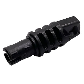 Hinge Cylinder 1x3 Locking with 1 Finger and Pin with Round Hole and Friction Ridges on Ends, Part# 41532 Part LEGO® Black