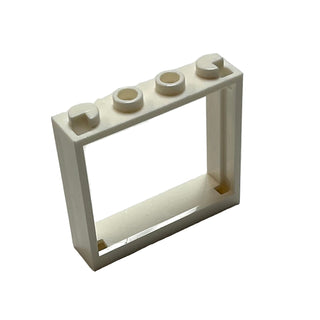 Window 1x4x3 - No Shutter Tabs, Part# 60594 Part LEGO® White 1 Part