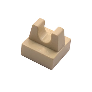 Tile, Modified 1x1 with Clip, Part# 2555 Part LEGO® Tan