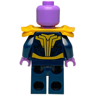 Thanos - Minifigure, Dark Blue and Gold Outfit, Dark Blue Arms, Medium Lavender Hands, Shoulder Armor, sh1044 LEGO® Marvel Minifigure Minifigure LEGO®