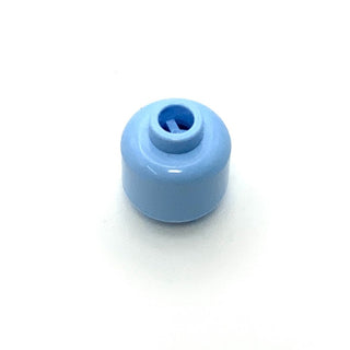 Minifigure, Head (Plain) - Blocked Open Stud, Part# 3626b Part LEGO® Bright Light Blue  