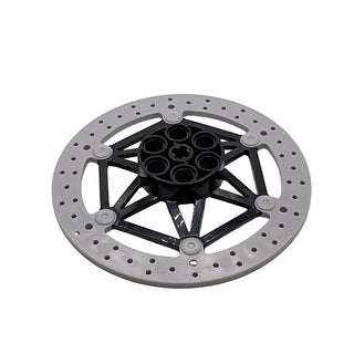 Technic, Steering Brake Disk 8 x 8 with Black Center Pattern, Part# 71711pb01 Part LEGO®