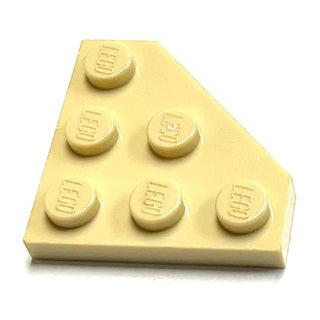 Wedge, Plate 3 x 3 Cut Corner, Part# 2450 Part LEGO® Tan